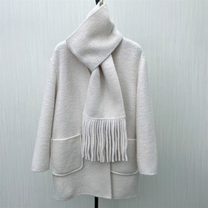 
KA2025 winter new product double-sided woolen coat women's mid-length loose woolen wool coat 6981
