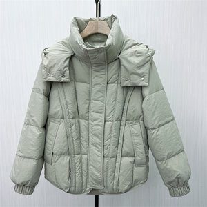 
fei2025 winter new product short down jacket women's hooded bread coat thickened warm jacket 8049