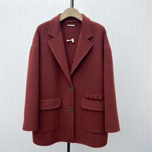 
C2025 winter new product double-sided woolen coat women's mid-length loose woolen wool coat 8083