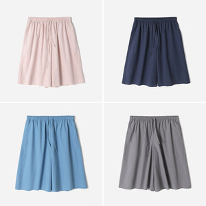 WKZ09051 Jasmine Yaji Simple, comfortable, dry, tendon waist drawstring elastic casual wide-leg shorts