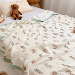 High Recommended! Infant Summer Bamboo Fiber Gauze Blanket Towel Quilt Air-conditioning Blanket Kindergarten Baby Thin Cover Blanket