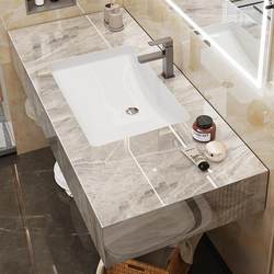 Modern Minimalist Bathroom Cabinet Ceramic Integrated Basin Wash Basin Wash Countertop Bathroom Wash Basin Hotel Style Combination