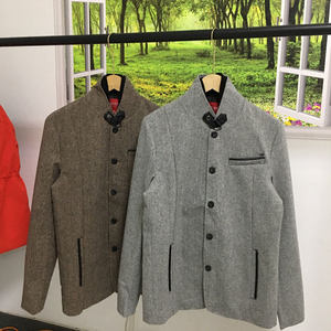 
Price of 89.99 USD ~ G series foreign trade spring and autumn men's woolen coat stand collar wool coat large size
