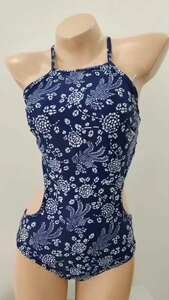 Conjusational swimsuit women's sports racing quick -drying diamond flower conservative back sexy sleeveless triangle with chest pad swimwear