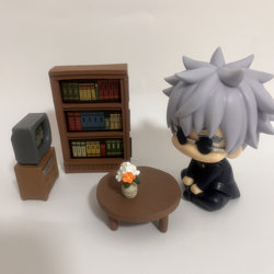 Lookup Dollhouse Retro Miniature Furniture Mini Home Food Play Scene Small Ornaments Resin Bookcase Model