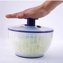 Household Press-Type Vegetable Dehydrator, Kitchen Salad Spinner, Plastic Dehydrator, Large Draining Basket