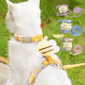 
Cat leash for walking cats, special anti-breaking and going out, special pet dogs, kitten I-shaped cute chest strap