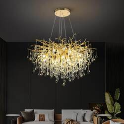 Modern luxury living room lamp hall crystal chandelier creative restaurant bar branch art chandelier manufacturer
