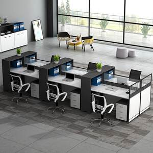 
Screen desk card seat office desk and chair combination office staff desk simple modern office furniture