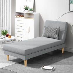 Fabric Sofa Bed, Single-Person Dual-Use Chaise Lounge, Multifunctional Beauty Couch, Foldable Sofa for Living Room, Rental Apartment