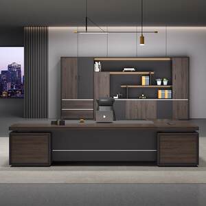 
Boss desk office desk light luxury high-end office furniture tables and chairs simple modern executive desk president manager desk