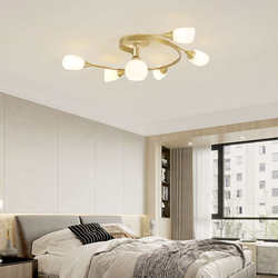 Ceiling lamp wedding warm style room restaurant romantic art room lamps study Nordic creative simple bedroom lamp