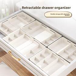 Expandable Storage Box for Separating Kitchen Drawers, Built-In Cutlery, Desktop Organizer, Dressing Table Cosmetics, Deep Cabinet Divider
