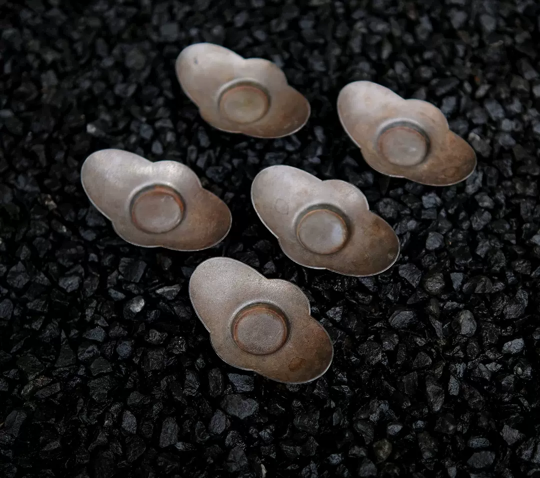 ◇中国古錫茶托 窯高琴永點銅 5客 ◇ 【公式通販】