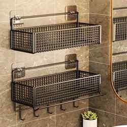 Bathroom Shelf, No-Drill Wall-Mounted Bathroom Rack, Shower Room, Toilet, Washbasin Storage Rack