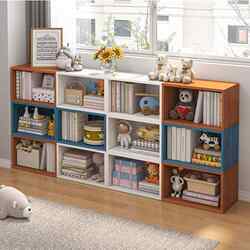 Bookshelf, Low Cabinet, Storage Rack, Floor-Standing Classroom Student Storage Cabinet, Wall-Mounted Combination Grid Cabinet, Storage Cabinet, Bookcase