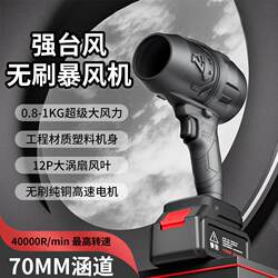 80 Ducted Violent Fan for Car Washing, Water Blowing, Dust Removal, Snow Removal, High-Power Turbine Blower, Water Blower, Lithium Battery Violent Blower