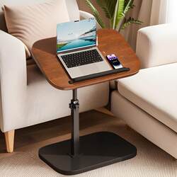 Adjustable Side Table for Home Use, Balcony Bedside Storage Rack, Mobile Sofa Small Coffee Table, Living Room Bedroom Small Table