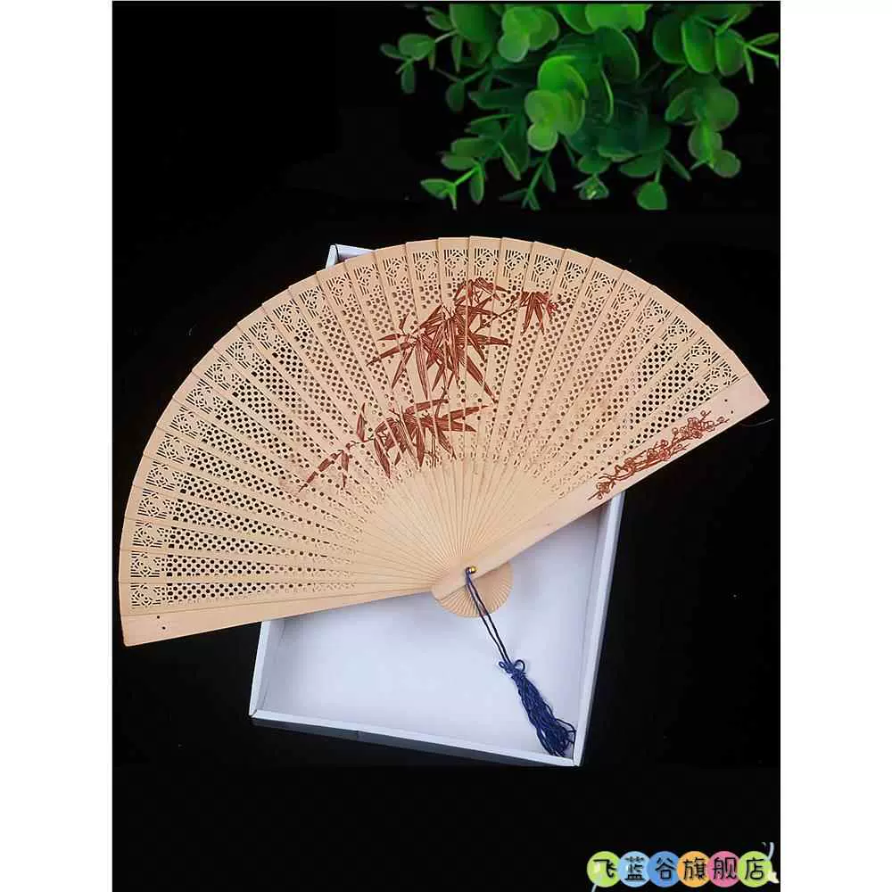 中国香木扇子　骨董品　50cm 扇子 中国香木扇子 骨董品 50cm 扇子