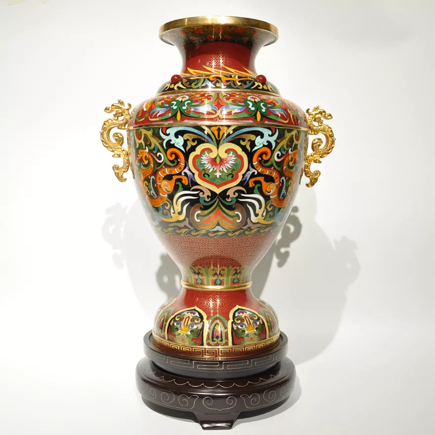 中国古美術・旧藏純銅製景泰藍四大美女の鼻煙壺・純手描き・七宝烧