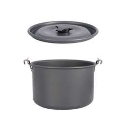 Outdoor hanging pot camping pot large size barbecue soup pot self-driving portable pot outdoor cooking utensil set picnic non-stick pot