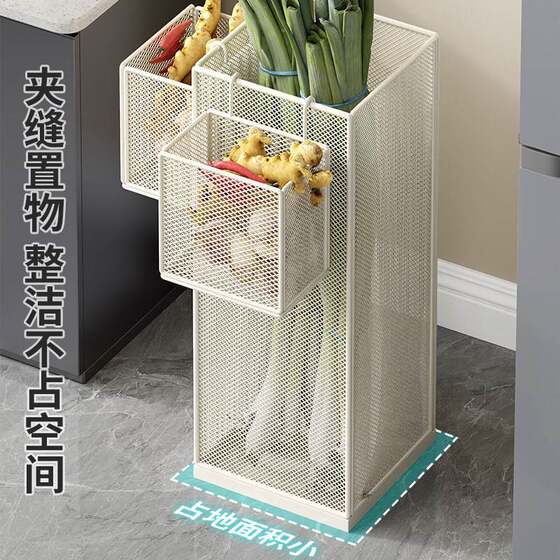 厨房置物架落地式大葱山药收纳架神器家用蔬菜收纳筐大容量储物篮