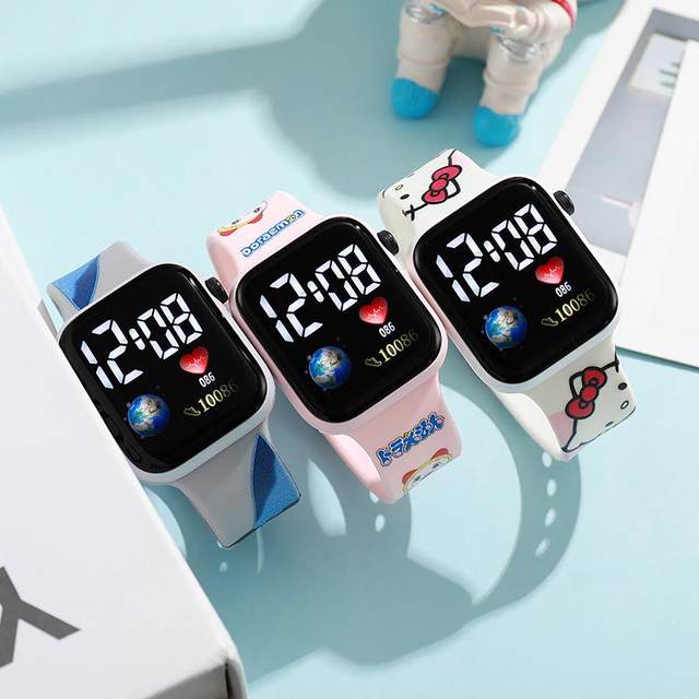 Elementary school student electronic watch luminous boy girl cartoon cute print simple sports children electronic watch watch
