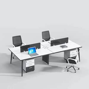 
Staff office 4 desks office furniture table and chair combination four simple modern HY-133 employee workstation screen
