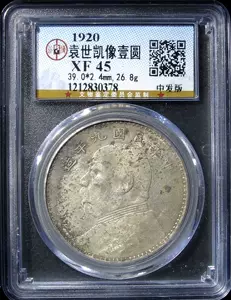 3095【鑑定品】中華民国九年 壹圓 銀貨 【expert-handicap.com】 中国