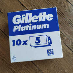 Dishi Men's Classic Safety Razor Blades Paper Plane Razor Blades Platinum Edition Full Box of 50 Pieces