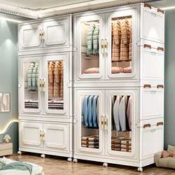 Storage Cabinet Giant 110cm Foldable Adult Simple Wardrobe Children's Baby Wardrobe Bedroom Plastic Storage Cabinet