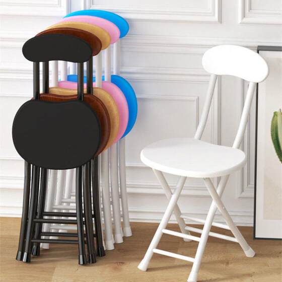 
Folding stool dining chair folding chair folding stool home dining chair back chair training chair balcony chair dormitory chair