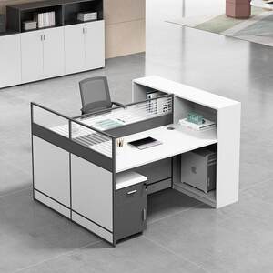 
Simple modern screen 4/6 people Multiple financial desk office furniture office desk staff desk chair combination
