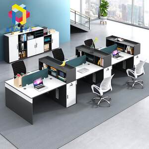 
Office desk chair combination staff table 2/4/6 person screen card office desk office financial desk office furniture
