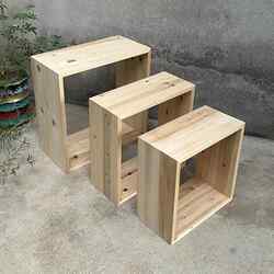 Square Wooden Frame Window Display Decoration Scene Setup, Display and Storage, Bottomless Wooden Boxes, Assembled Grid Cabinet Display Rack