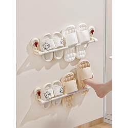 Suction Cup Shoe Rack, No-Drill Bathroom Toilet Storage Rack, Wall-Mounted Shoe Draining and Storage Rack, Magic Organizer