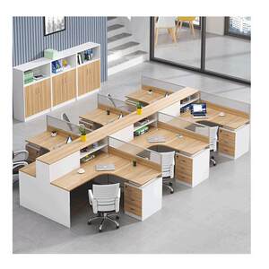 
Staff office desk booth office desk chair combination furniture screen workstation four-person office desk