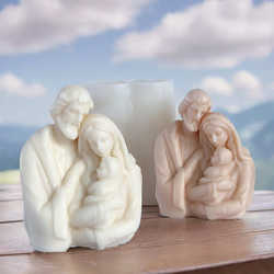 New European style sculpture family aromatherapy plaster candle diy human body hug candle silicone mold