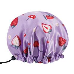 Double-Layer Shower Cap for Women, Waterproof for Bathing, Household Head Cover, Adjustable, Special for Washing Hair, Dry Hair Mask, Children's Thickened Shower Cap