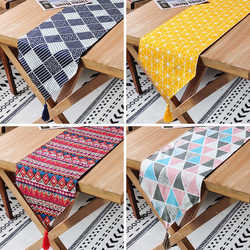 Cotton and linen table flag ins style double layer thickened Japanese table decoration tablecloth shoe cabinet TV cabinet cover towel coffee table tablecloth