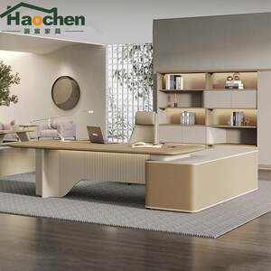 Modern light luxury boss table Creative High -end desk president Daban Terrace Leading Office Furniture Table and Chair Combination
