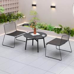 Nordic balcony leisure chair B&B ins Internet celebrity chair milk tea shop outdoor table and chair combination clothing store cafe
