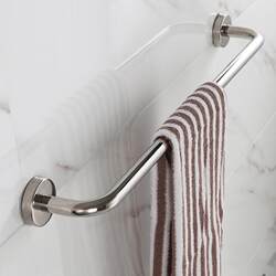 Stainless Steel Towel Rack Single Rod No-Drill Bathroom Towel Bar Dressing Room Toilet Towel Rack Bathroom Hardware Accessories
