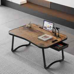 Computer Desk, Foldable Extra-Large Writing Desk, Study Desk for Adults, Dormitory Foldable Bed Table, University Bedroom