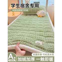 Milk Velvet Mattress Soft Pad Student Dormitory Single 90X200 Home Bedroom Winter Thickened Mattress Pad Single Piece