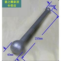 Large Coated Cast Iron Pestle, Solid Mallet, Mortar and Pestle, Copper Bowl, Household Grinding Tool, Garlic Press, Pounding Stick