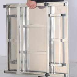 Stainless steel folding table portable barbecue table outdoor stall commercial night market stall small square table simple dining table