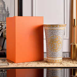 European new mosaic bone china vase, living room entrance decoration, study table top, living room, villa area model room