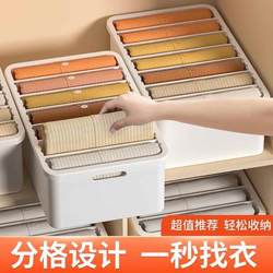 Extra-Large Pants Storage Box with Compartments for Organizing Clothes in the Wardrobe, Layered Storage Solution, Home Drawer-Style Clothing Organizer