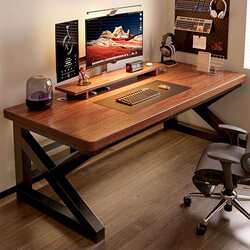 Desk for Adults, Solid Wood Computer Desk, Desktop Gaming Table, Bedroom Home Desk, Student Writing Desk, Adult Office Desk